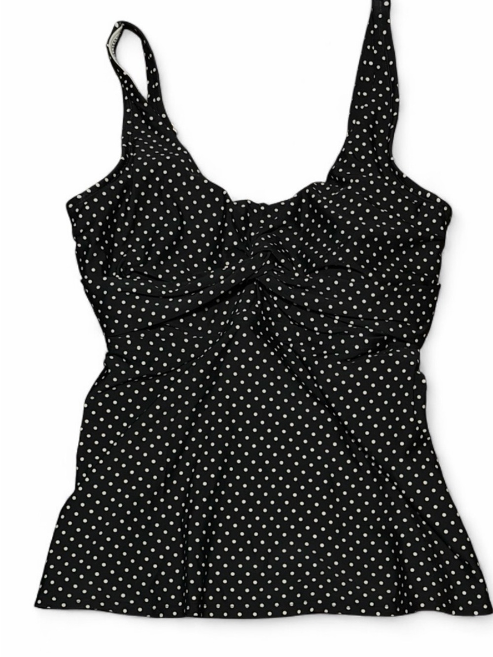 Shade & Shore Black and White Polka Dot Tankini
